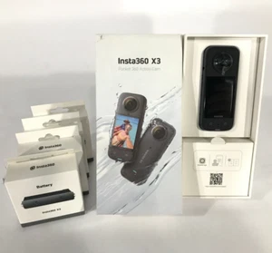 Insta360 X3 5.7K 360° Action Camera 48MP (CINSAAQ/B) + 4 Batteries (CINAQBT/A) - Picture 1 of 3