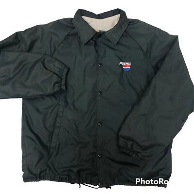 Chaqueta de Trabajo De Colección Protector de Desgaste Nylon Cortavientos PEPSI Entrega Conductor Soda Pop L Foto 1 de 4