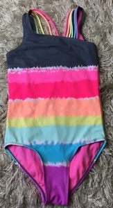 JUSTICE Girls size 12 TYE DYE SWIMSUIT - Picture 1 of 4