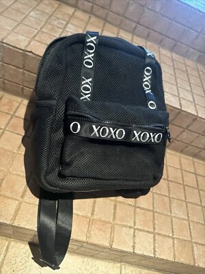 Mini Backpack Purse Bag Black & White XOXO - Image 1 of 4
