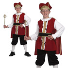 Boys Medieval King Costume Tudor Book Week Kids Child Fancy Dress Outfit