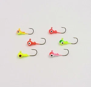 Lures Pro 100 PCs 1/8 1/16 1/32 oz Lead Jig Head Fishing hooks Jig Heads Crappie - Picture 1 of 13