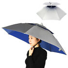 Double Layer  Hat Women Men Folding  Rain  with Adjustable G2M3