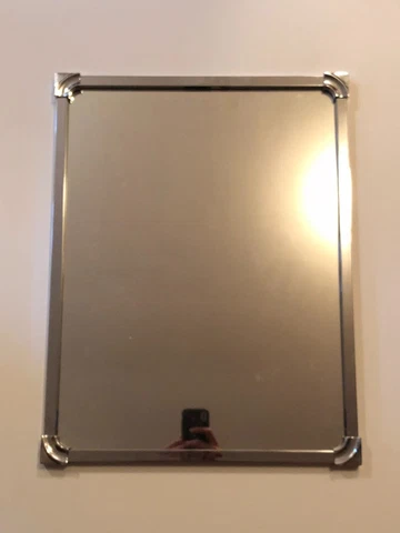 Smedbo Chrome Framed Mirror with Crystal Glass 17 1/4" x 22 3/8" Cover