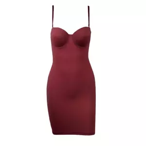 Slip modellante lunghezza intera dimagrante nudo tubino dritto vestito body shaper donna - Foto 1 di 18