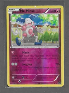 Mr. Mime Pokemon Card Rare Reverse Holo 67/124 FCO Fates Collide - Picture 1 of 2
