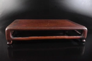D3685: Japanese Old Wooden Shapely GARDEN TUB Flower vase stand Table Ikebana - Picture 1 of 8