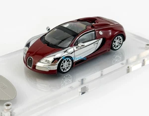 CR Mortal 1:64 Plating Silver Red Veyron SS Sports Model Diecast Metal Car - Picture 1 of 2