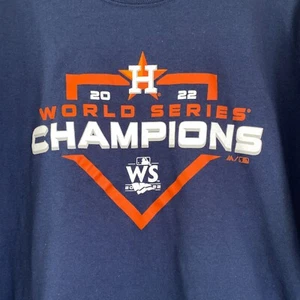 Maglietta Houston Astros Majestic MLB 2022 Campioni del Mondo Taglia 2XL Blu - Foto 1 di 4