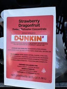 Dunkin Donuts Strawberry Dragonfruit Refresher Concentrate - Picture 1 of 1