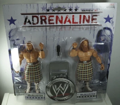 WWE Wrestling Figures RORY & ROBBIE MCALLISTAIR Adrenaline Twin Pack Jakks MOC - Image 1 of 4