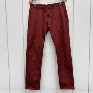 J. CREW — Chinos granates — Hombre’s 32 x 32 — Estilo 484 elástico — 99 % algodón — En muy buen estado+ - Imagen 1 de 11