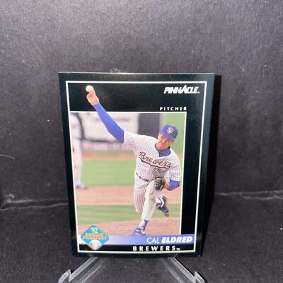 1992 Pinnacle #249 Cal Eldred Milwaukee Brewers Rookie Prospect - Image 1 of 2
