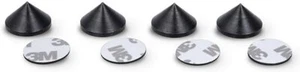 Blackened Steel Speaker Spikes Cones with Adhesive Pads - Set of 4 pcs - Picture 1 of 1