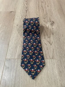 Salvatore Ferragamo Genie Out of A Bottle Navy Blue Silk Tie 3.75"x 56" - Picture 1 of 3