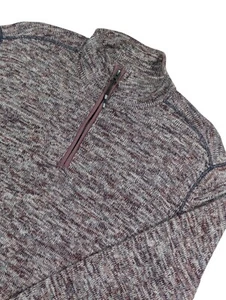 Bar Blues Men’s Quarter-Zip Sweater | Size Large | Red & White | Excellent - Picture 1 of 9