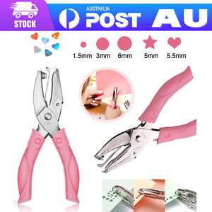 Circle/Heart/Star Shaped Metal Hole Punch pliers Soft Grip Paper Hand Puncher A