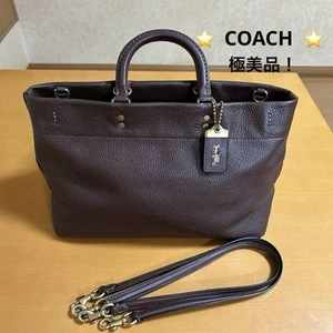Coach c6158 Pebble Leather Rogue Tote 31 2Way Shoulder Bag Crossbody Dark Brown - Bild 1 von 12