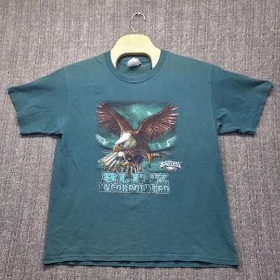 Camiseta De Colección 2003 Philadelphia Eagles Grande Verde Blitz Incorporated NFL Y2K Foto 1 de 4