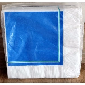 Vintage NOS Getränk Serviette versiegelte Packung blau & weiß siehe Beschreibung & Bild. - Bild 1 von 2
