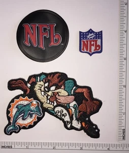 3 MIAMI DOLPHINS TAZMANIAN DEVIL CREST PATCH LOT - Picture 1 of 1
