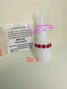 Anillo Bomb Party Talla 9 Nuevo en Caja RBP7794 Two's Company LC Rosa S./Gen. Cuarzo Rodio Pl - Imagen 1 de 7