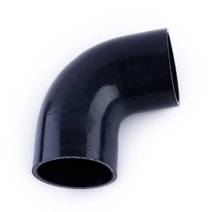 3"(76mm) 90 Degree Black Silicone Hose Elbow for Intercooler/Turbo Coupling Pipe - Picture 1 of 8