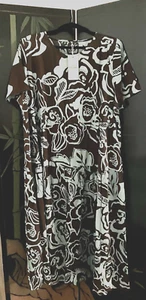YESNO Woman's Casual Maxi Bohemian Short Sleeve Floral Dress Size 2XL NWT - Picture 1 of 13