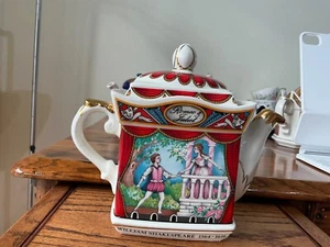 VINTAGE SADLER TEAPOT ROMEO & JULIET THE BALCONY SCENE SHAKESPEARE - Picture 1 of 8