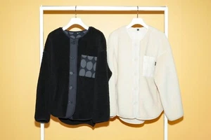 Cardigan in Pile UNIQLO x Marimekko collezione 474871 XS-3XL Giappone 2024 AW Nuovo - Foto 1 di 5