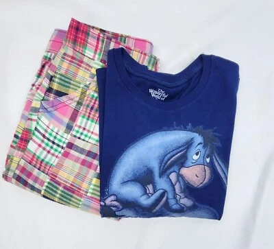 NWT Old Navy Girls  Bermuda Short and Navy Eeyore T Shirt Size 10 - Image 1 of 4