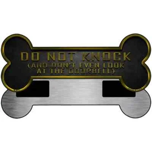 Dont Knock Or Doorbell 3.5"x9" Bone Magnet Fridge Refrigerator Kitchen Home - Picture 1 of 1