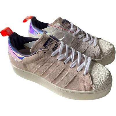 Women’s Sneakers Size 9 Adidas Superstar Plateu W Originals FE8084 Pink/ Grey - Image 1 of 4