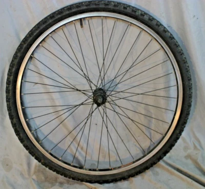 Matrix 550 26" Front MTB Wheel Black 100/24mm 36S AV QR Alloy Fast USA Shipper!! - Image 1 of 4