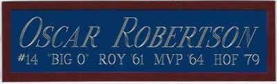 OSCAR ROBERTSON ROYALS NAMEPLATE FOR YOUR AUTOGRAPHED SIGNED BASKETBALL JERSEY - Image 1 of 2