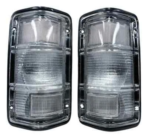 DODGE Truck Tail Light Assembly, Transparent, Clear Lens & Black Housing, Pair - Picture 1 of 16