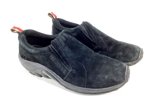 MERRELL MEN'S JUNGLE MOC MIDNIGHT SUEDE BLACK SLIP-ON COMFORT SHOE Size 7.5 - Picture 1 of 11