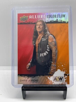 2022 UPPER DECK AEW ALLURE CHRIS JERICHO RED/ORANGE COLOR FLOW - Image 1 of 2