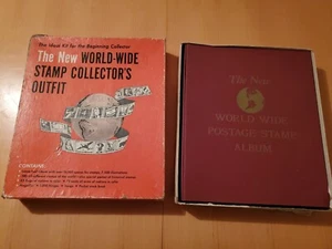 Vintage 1958 New World Wide POSTAGE STAMP ALBUM Over 2200 Stamps USA Germany Jap - Picture 1 of 11