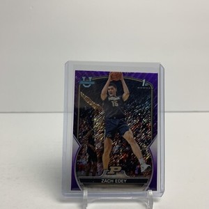 2022-23 Bowman Chrome University - Purple Shimmer Refractor #79 Zach Edey