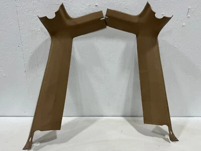 1997-2001 Jeep Cherokee XJ D Pillars Rear Hatch Trim Pair OEM Camel Tan - Image 1 of 4