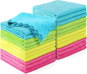 Microfiber Cleaning Cloths, 24 Pack Cleaning Rags for Kitchen, Lint Free, Scratc - Picture 1 of 12