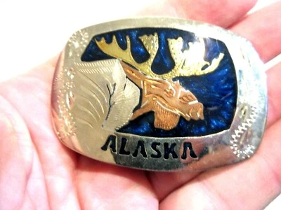 Alaska  Belt Buckle-German Silver  - Image 1 of 3