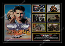 FRAMED TOP GUN (1986) TOM CRUISE KELLY MCGILLIS SIGNED A4 PHOTO PRINT