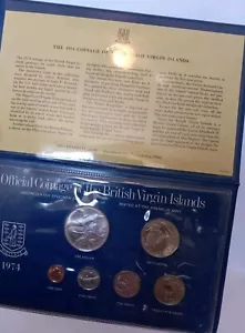 Franklin Mint Official Coinage Of The British Virgin Islands 1974 Münzen - Bild 1 von 10