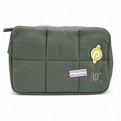 Bolso Cinturón Lululemon X Peloton Acolchado Rejilla 1.5L Verde Cremallera Prendedores Extraíbles NUEVO Foto 1 de 4