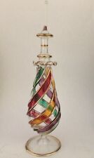 Kemet of Art Empty Blown Glass Decorative Egyptian Perfume Bottle ( 8 inches )