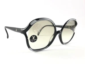 VINTAGE OPTYL PLAYBOY 4517 BLACK & WHITE MASK OVERSIZED SUNGLASSES AUSTRIA - Picture 1 of 9