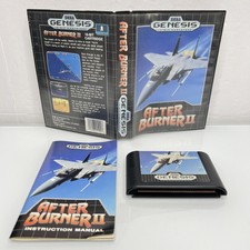After Burner II 2 (Sega Genesis, 1990) Complete CIB W/ Manual Tested! Free Ship