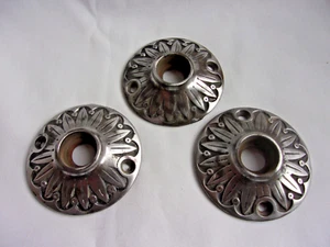 Antique Vintage Cast Iron Ornate Door Knob Rosettes - Picture 1 of 2
